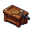 Wooden workbench and tools